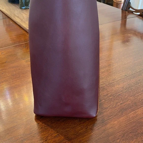 Portland Leather Goods Cognac Brown Oversized Naomi Tote Bag Purse Unicorn - Picture 9 of 10